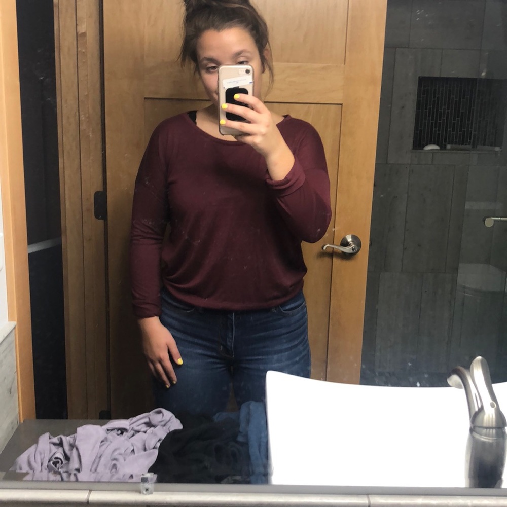 Long sleeve red shirt